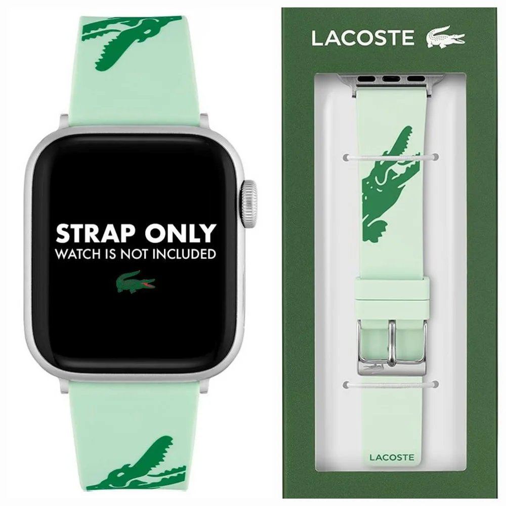 Lacoste Apple Watch Strap (38/40mm) Crocodile Print Silicone